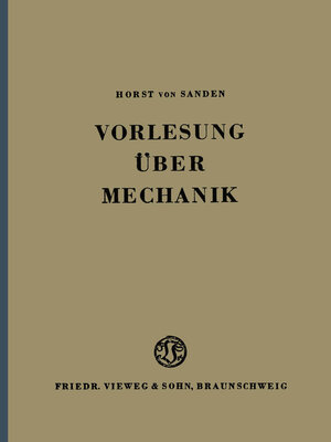 cover image of Vorlesung über Mechanik